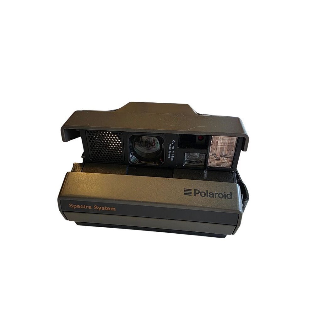 Polaroid Spectra System Vintage Instant Film Camera Quintic Lens Grey‎ Flash F3